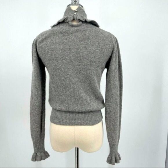 Vintage Glasgo gray lambs wool sweater size Medium BoxN turtleneck - Picture 2 of 5